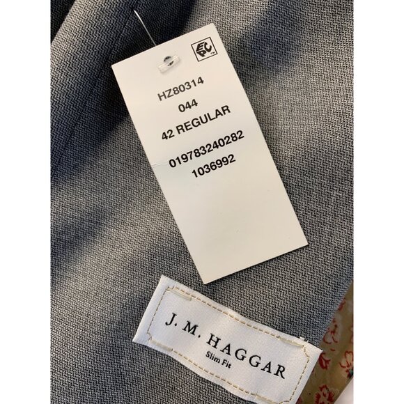 NWT 42R Mens J.M. Haggar Slim Fit Stretch Suit Seperate Jacket Gray Blazer - Picture 5 of 12